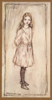 Alice, frontispiece from Alice's Adventures in Wonderland, by Lewis Carroll, pub. 1907.