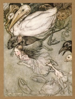 The Pool of Tears,  from Alice's Adventures in Wonderland, by Lewis Carroll, pub. 1907.