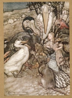 But who has won?  from Alice's Adventures in Wonderland, by Lewis Carroll, pub. 1907 .