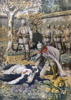 The Execution of Edith Cavell from Petit Journal,  pub.  November 1915 (colour lithograph)