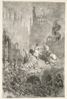 The Downfall of King Pellam's Castle, from Stories of the Days of King Arthur by Charles Henry Hanso