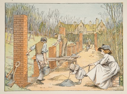 The Builder,  from Four and Twenty Toilers, pub. 1900 (colour lithograph)