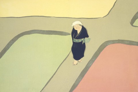 Haru No Taomo, from Momoyo-gusa (The World of Things) Vol III, pub.1910 (colour block woodcut)