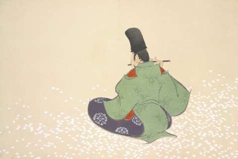 Boshun, from Momoyo-gusa (The World of Things) Vol I, pub.1910 (colour block woodcut)