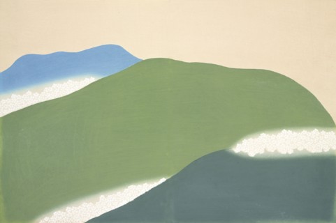Yoshino, from Momoyo-gusa (The World of Things) Vol III, pub.1910 (colour block woodcut)