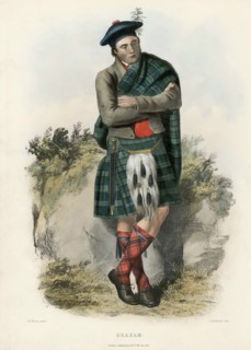 Graham, from The Clans of the Scottish Highlands, pub. 1845 (colour lithograph)