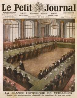 Conference at Versailles, 7th May, 1919 - German delegates receiving the Allied Peace Conditions, 19