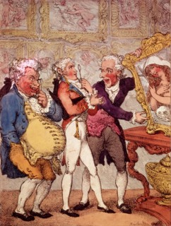 Italian Picture Dealers Humbugging My Lord Anglaise, pub. 1812 (hand coloured engraving)
