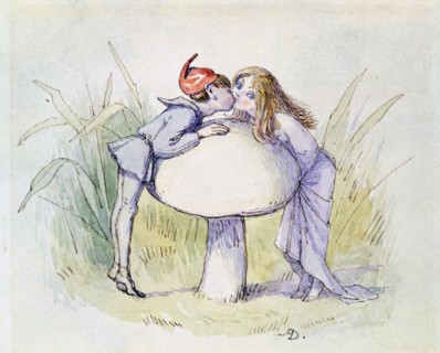 He finds her, and this is the consequence from 'In Fairyland: A Series of Pictures from the Elf-Wo