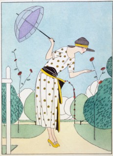 Design for a Day Dress, from Art Gout Beaute, pub. C. 1920's (pochoir print)