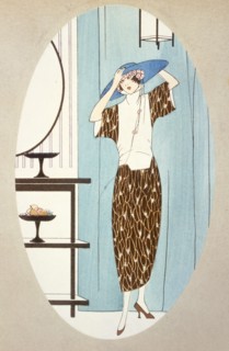 Lady Trying on a Hat,  from Art Gout Beaute, 1921 (pochoir print)