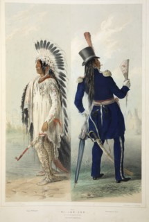 Wi-Jun-Jon, an Assinneboin Chief,  pub. 1845 (colour lithograph). Creator: George Catlin (1796 - 1872).