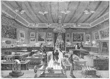 Inside the Palais de l'Industrie, Paris,  during the 1881 Electricity Exhibition, pub. C. 1885. Creator: French School (19th Century).