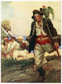 Frontispiece from Treasure Island pub. 1915. Creator: Louis Rhead (1857 - 1926).