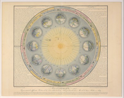 Planisphere (no. 3), pub. 1839. Creator: Auguste-Henri Dufour (1795-1865).