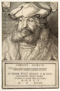 Frederick the Wise, Elector of Saxony, pub. 1524. Creator: Albrecht Durer (1471 - 1528).