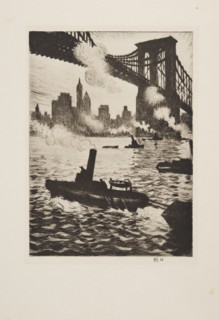 Under Brooklyn Bridge, pub 1921. Creator: Christopher Richard Wynne Nevinson (1889 ? 1946) .