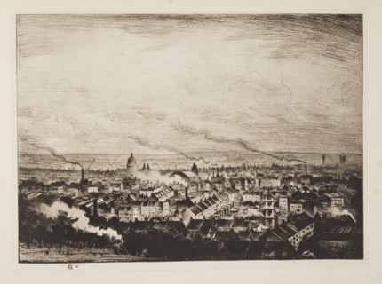 London from Parliament Hill, pub. 1923. Creator: Christopher Richard Wynne Nevinson (1889 ? 1946) .