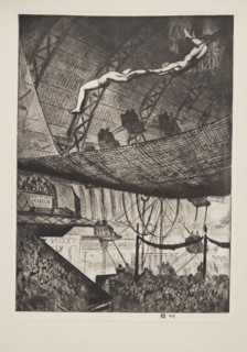 Acrobats, pub. 1925. Creator: Laura Knight (1877 - 1970).