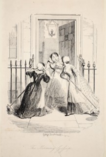 The Morning Gossip,from The Greatest Plague of Life, pub. 1847. Creator: George Cruikshank (1792-1878).