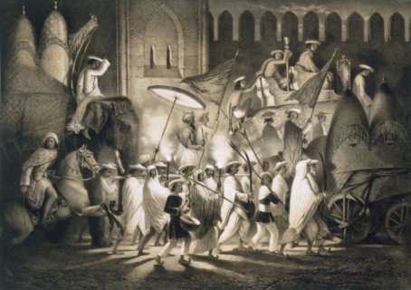 Delhi: Cortege and Retinue of the Great Moghul,pub. 1858.  Creator: A. Soltykoff (19th century).