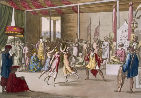 Cochin Chinese drama, from 'Costume dei...', c1820s-30s.  Creator: Angelo Monticelli (1778-1837).