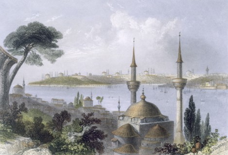 General view of Constantinople from Scutari, c1850. Creator: William Henry Bartlett (1809-54).