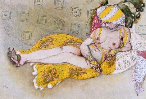 The Yellow Sultana, 1916. Creator: Leon Bakst (1866 - 1924).