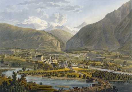Brig on the Rhone, Bernese Alps, Switzerland, 1819. Creator: Swiss School (19th Century).