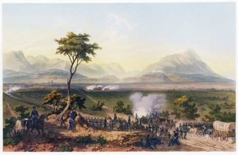 Capture of Monterey, pub. 1851. Creator: Carl Nebel (1805 - 1855).