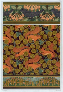 Designs for wallpaper,  and borders,  pub. 1897. Creator: Maurice Pillard Verneuil (1869?1942).