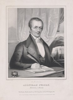 Adoniram Judson (1788 - 1850), Missiionary to Burmah, pub. 1846. Creator: American School (19th Century).
