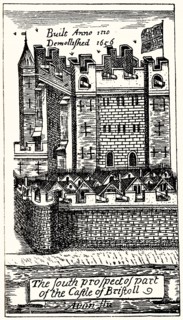 The South Prospect of Part of the Castle of Bristoll, pub. 1893. Creator: English School (17th Century).