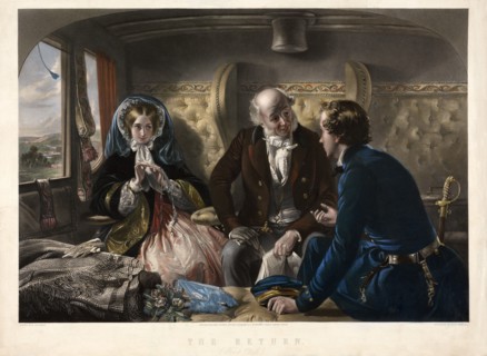 The Return (First Class), pub. 1857. Creator: Abraham Solomon (1824 - 1862) after.