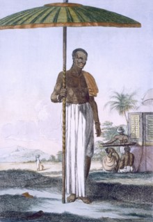 Porter of the Ouriah caste, pub. 1808-12. Creator: Franz Balthazar Solvyns (1760-1824).