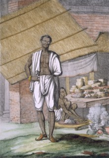 Houalouays', a confectioner or pastry cook, pub. 1808-12. Creator: Franz Balthazar Solvyns (1760-1824).