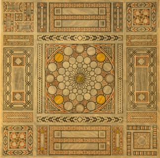 Mosaic decoration from the Mosque of Al-Ma'ini in Damietta, pub. 1949. Creator: Alhusain Fawzy (19th century).