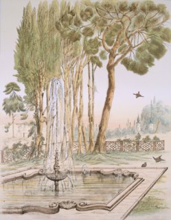 A garden in Turkey, pub. 1883. Creator: A. de Beaumont (19th century).