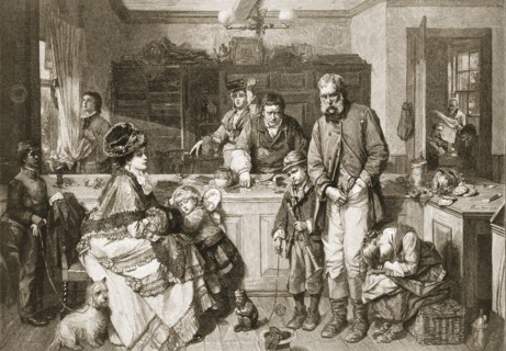 From Hand to Mouth - He was One of the Few who Would not Beg, pub. 1879. Creator: Thomas Faed (1826 - 1900) after.