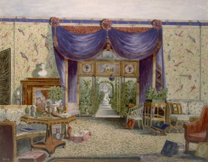 The Chinese Room at Middleton Park, Oxfordshire, 1840. Creator: English School (19th Century).