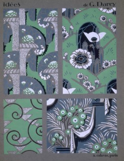 Wallpaper design, from 'Idees', c1925. Creator: Georges Darcy (fl.c. 1925).