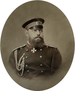 Portrait of Tsar Alexander III of Russia, early 1890s. Artist: Charles Bergamasco