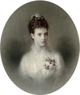 Portrait of Empress Maria Fyodorovna of Russia, 1890s. Artist: Charles Bergamasco