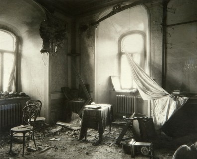The Chudov Monastery in the Moscow Kremlin after shelling in November 1917. Artist: Pyotr Petrovich Pavlov