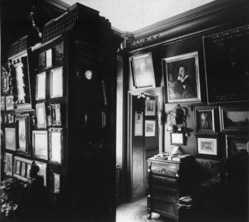 Interior of the Museum of the author and Historian Alexander Onegin in Paris, 1920s.  Artist: Anon