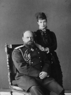 Tsar Alexander III and Tsarina Maria Fyodorovna of Russia, 1880s. Artist: Unknown