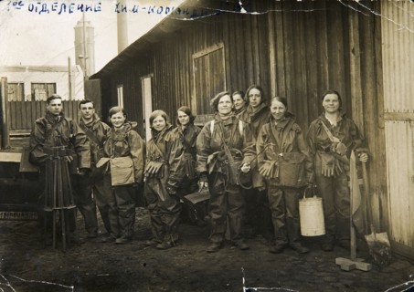 Chemical defence unit (PVChO), USSR, 1930s. Artist: Unknown