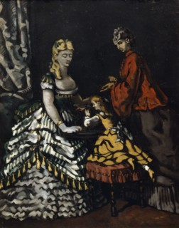 'Interior with Two Women and a Child', c1861. Artist: Paul Cezanne