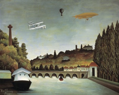 'View of the Sévres Bridge and the Hills of Clamart, Saint-Cloud and Bellevue', 1908. Artist: Henri Rousseau
