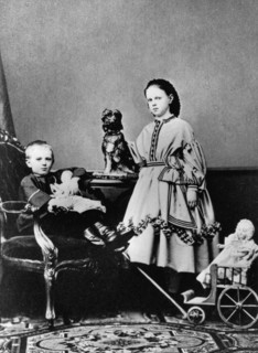 Grand Duchess Maria Alexandrovna and Grand Duke Sergei Alexandrovich of Russia, c1862-c1863. Artist: Unknown